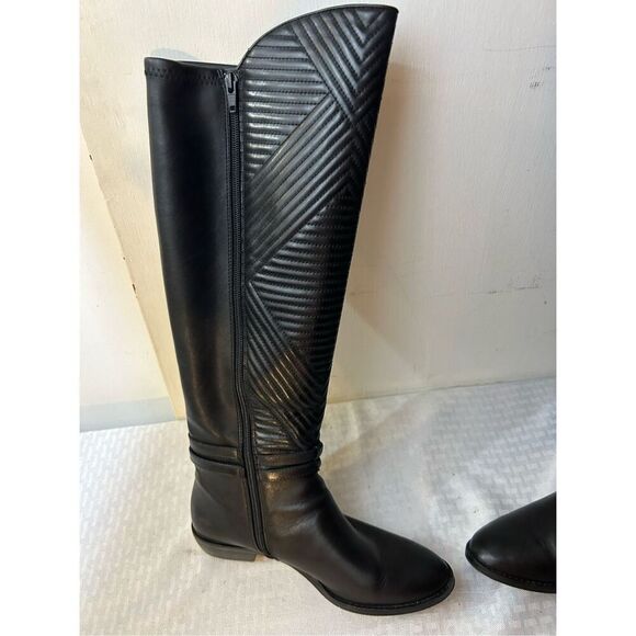 Gianni Bini Boots 6.5 wides Riding wide calf Sarinah black faux leather - Picture 5 of 6